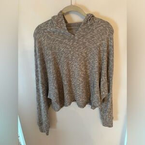 NWT American Eagle Grey Cropped Hoodie- XS